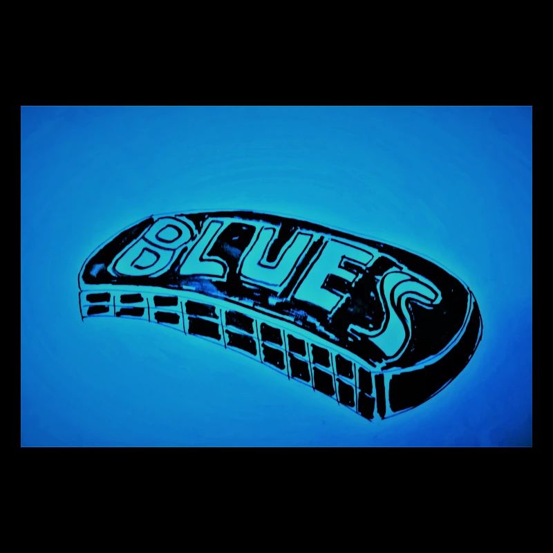 Blues harmonica horizontal