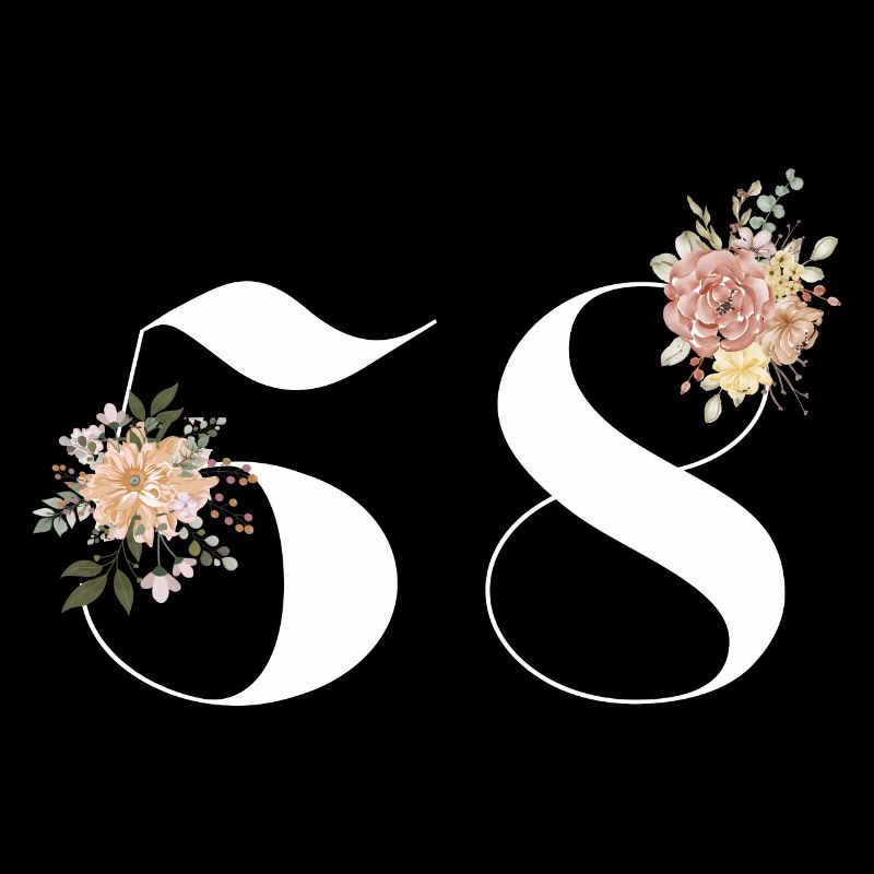 58e anniversaire fleuris (Cadeau de 58 ans)