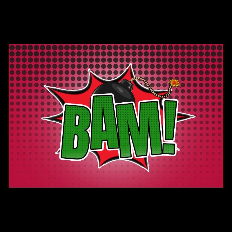 Bam! Lettrage graffiti de style bande dessinée