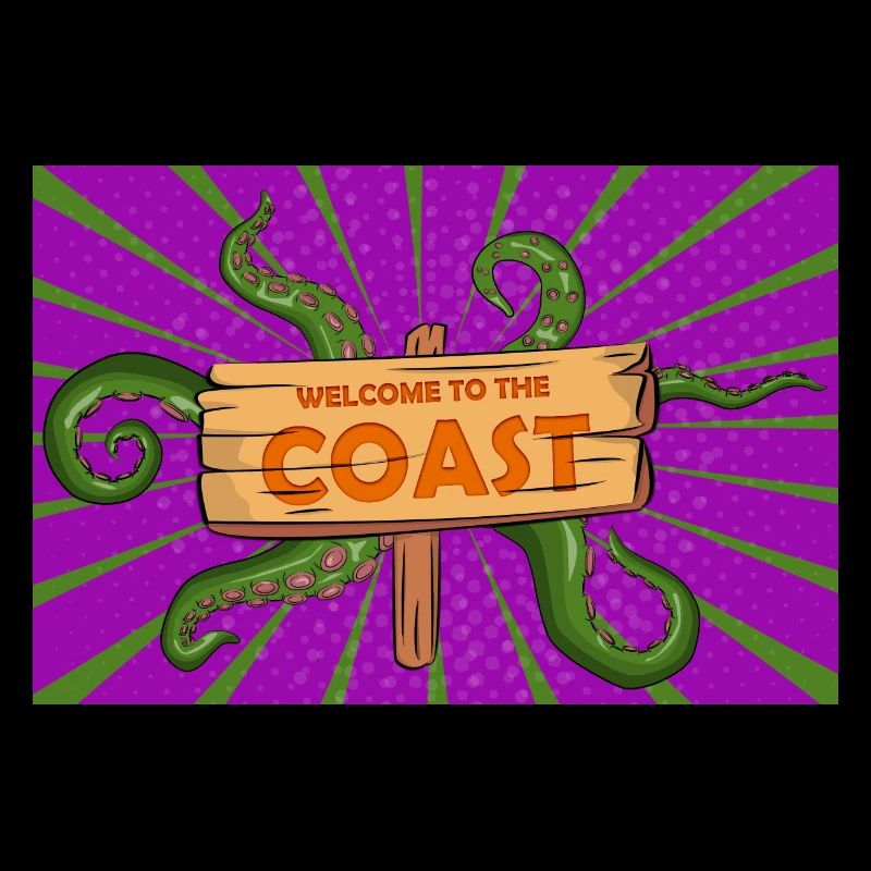 Willkommen an der Küste Spooky Halloween Comic Style