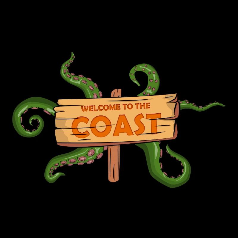 Willkommen an der Küste Spooky Halloween Comic Style