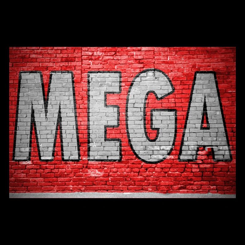 Mega Ziegelsteinmauer Graffiti