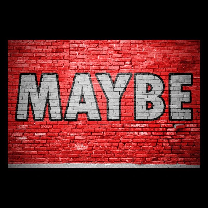 Maybe Ziegelsteinmauer Graffiti