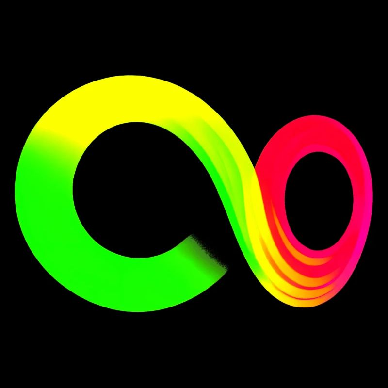 Regenbogen Verlauf unendlich Unendlichkeit Symbol