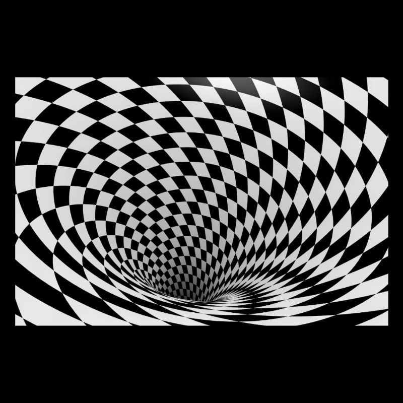 Vortex noir et blanc hypnotique