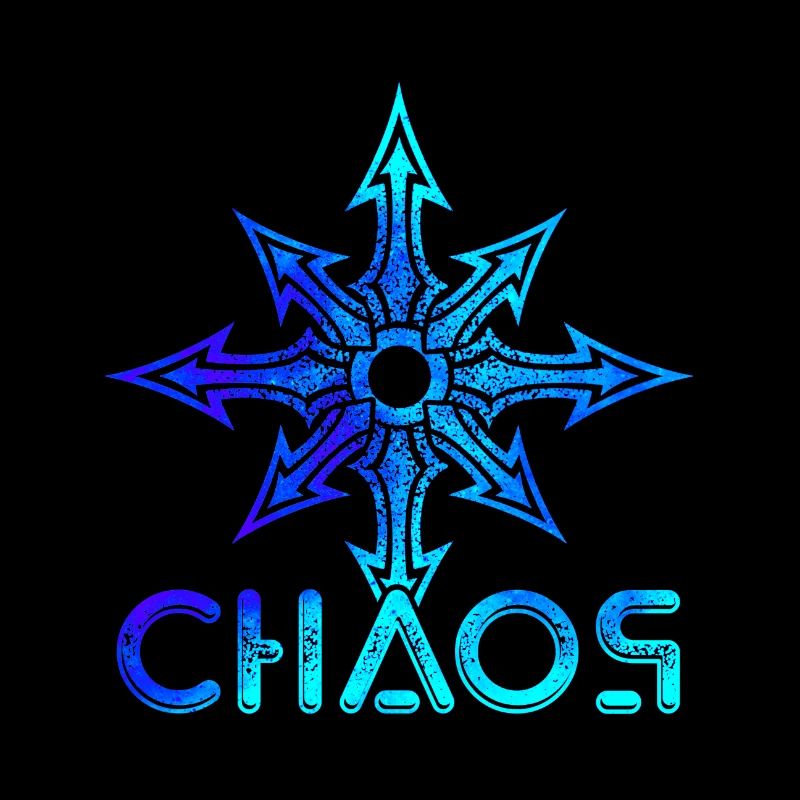 Étoile du chaos dotwork art coloré