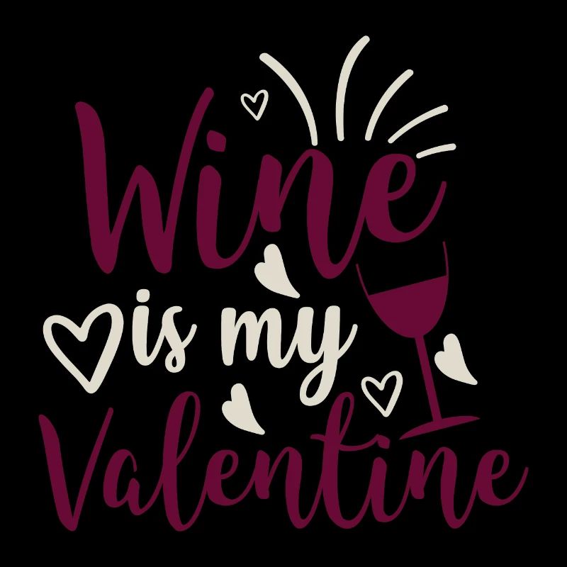 Le vin est mon dicton de vin drôle de la Saint-Valentin
