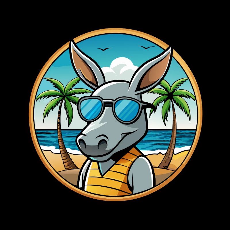Aardvark Funny Cartoon Lunettes de soleil de plage d’été