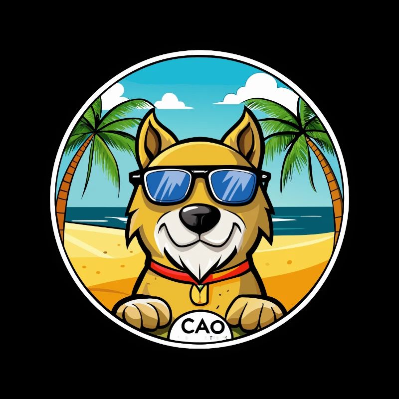 Cao De Gado Transmontano Dog Breed Cartoon Beach