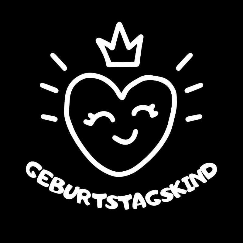Geburtstagskind Herz mit Krone