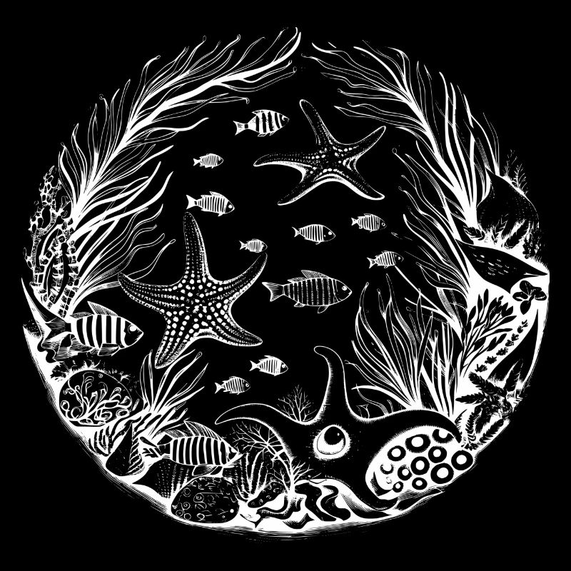 Motif de mer blanc