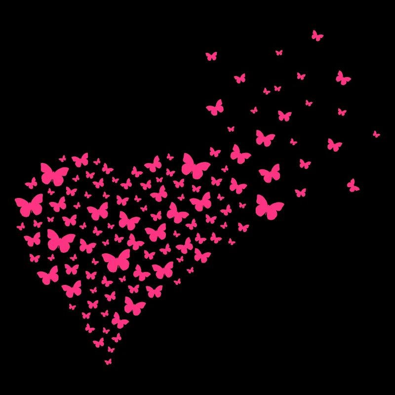 Coeur fait de papillons - couleur variable