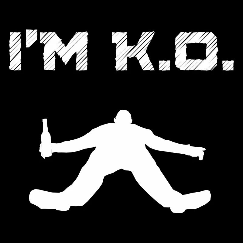 I'm KO Drunken Man Passed Out Blackout Coma White