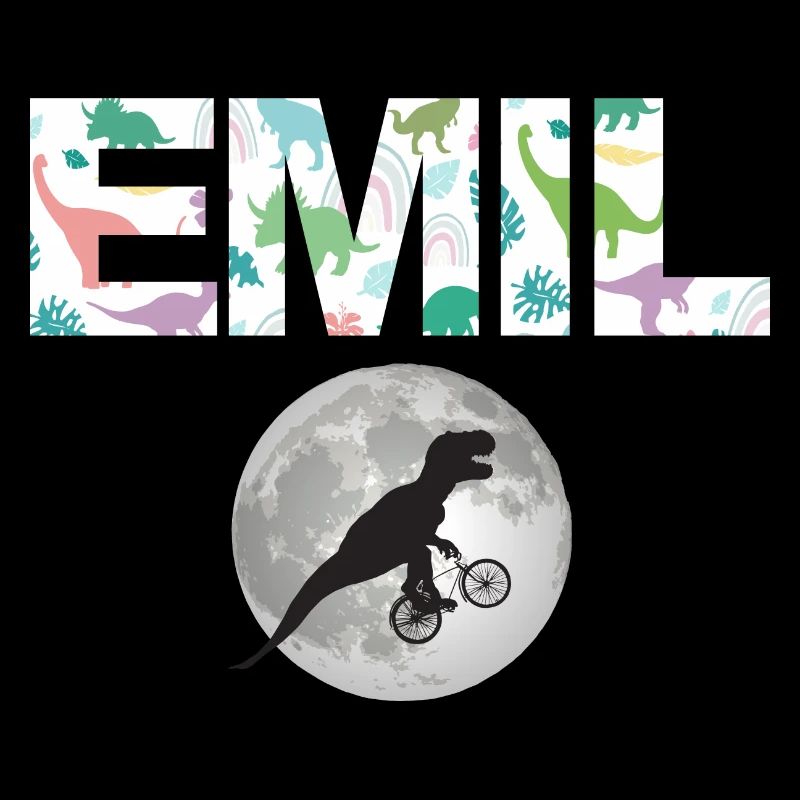 EMIL - Beau prénom de garçon avec dinosaure