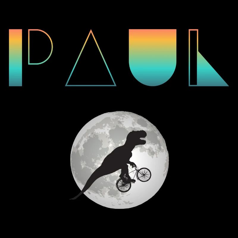 PAUL - Beautiful boy name with dinosaur