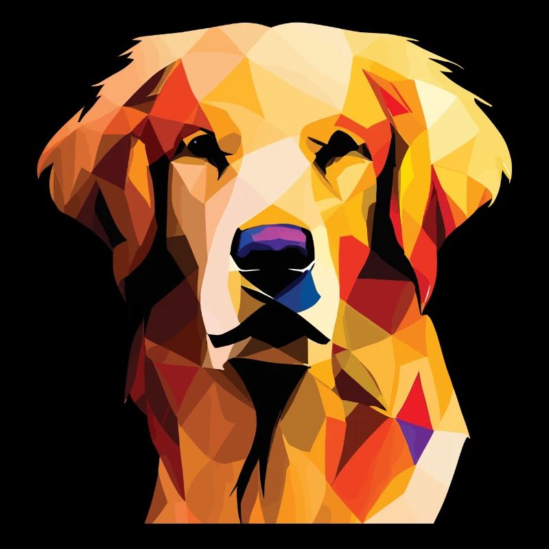Golden Retriever Hund Polygon