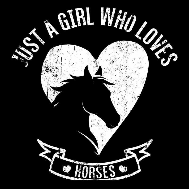 Nur ein Mädchen, das Pferde liebt