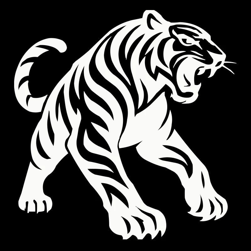 Silhouette de tigre