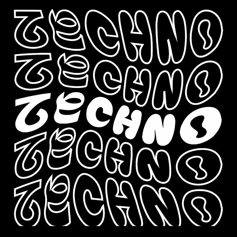 conception de logo géométrique ondulé techno