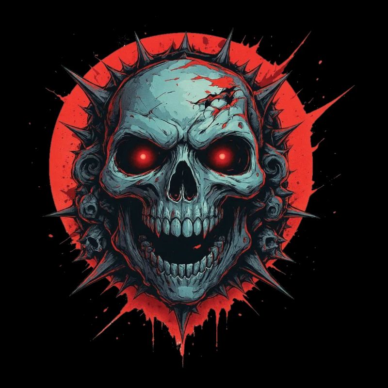 Ghost Skull with Red Vibes