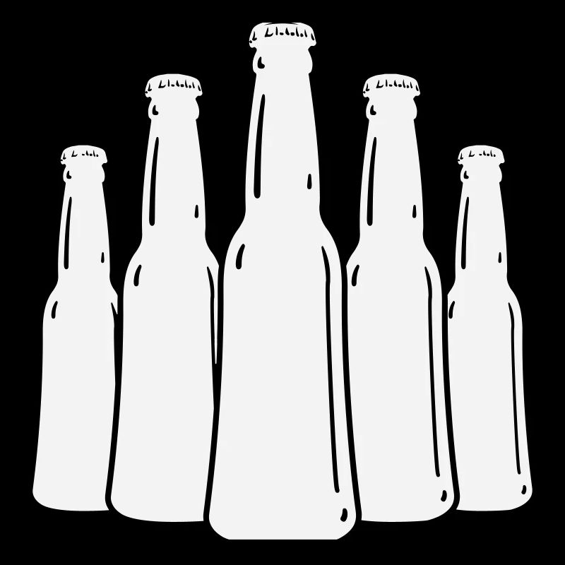 Silhouette des bouteilles de bière