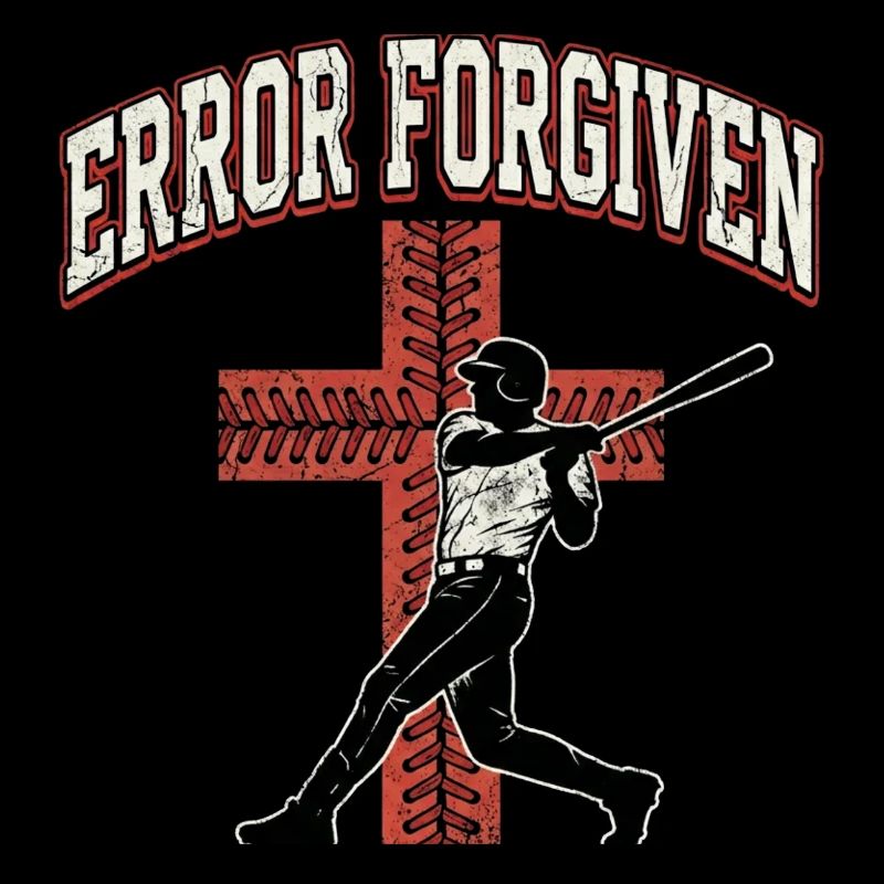 Error Forgiven Christlicher Baseball Glaube Jesus
