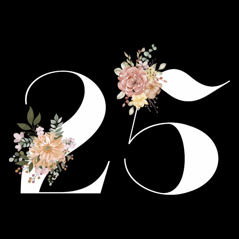 25e anniversaire fleuris (Cadeau de 25 ans)