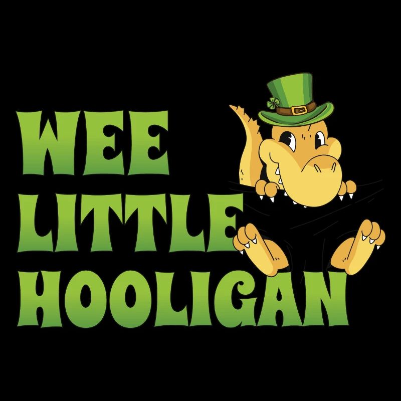 Wee Little Hooligan t-rex Dinosaure St Patrick Day