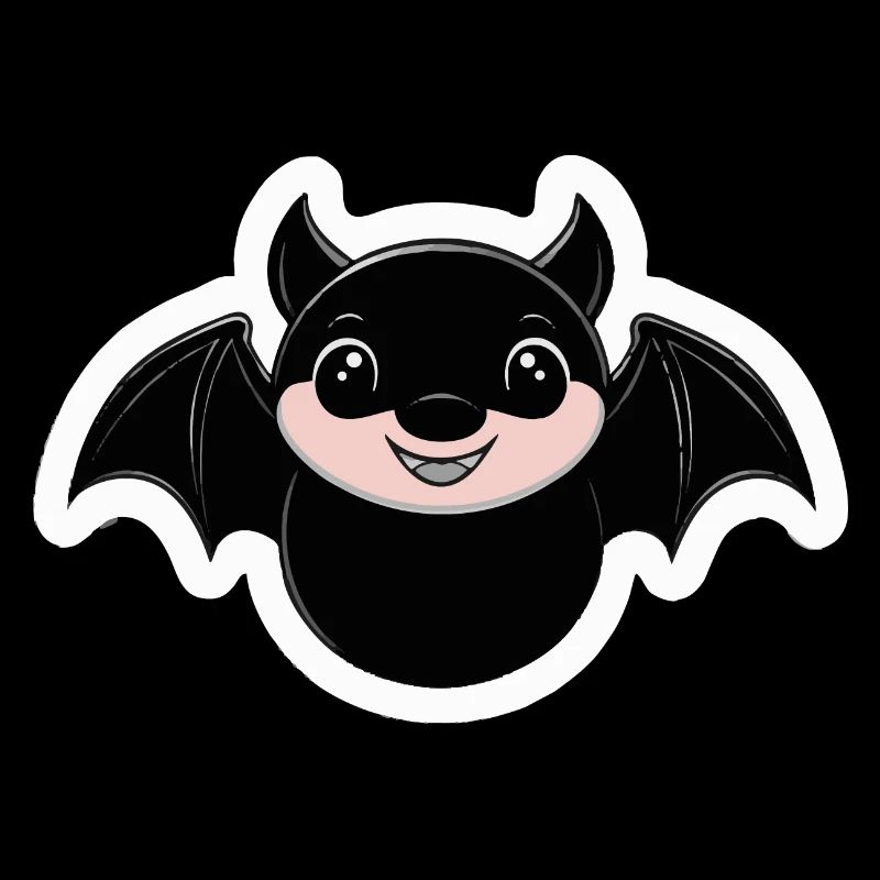 Chauve-souris mignonne - Conception de dessin animé amusante pour Hall