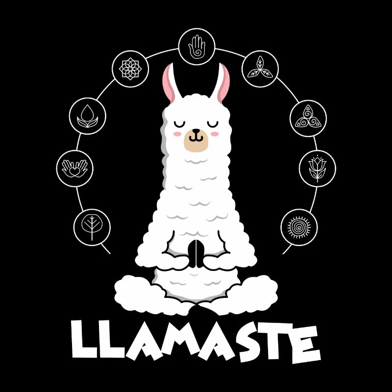 Yoga llama llama alpaca namaste comic animals funny