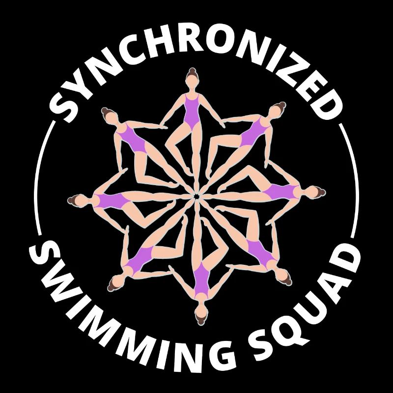 Escouade de natation synchronisée des nageurs synchro