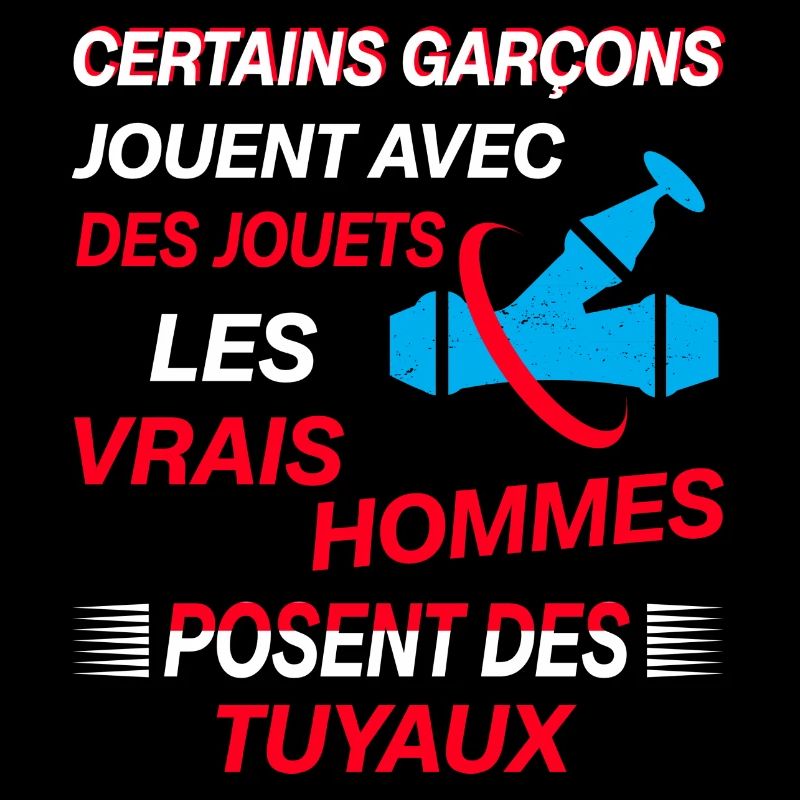 Certains garçons jouent avec des jouets plombier