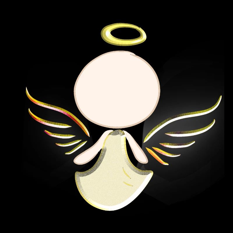Golden angel symbol protector symbol glitter