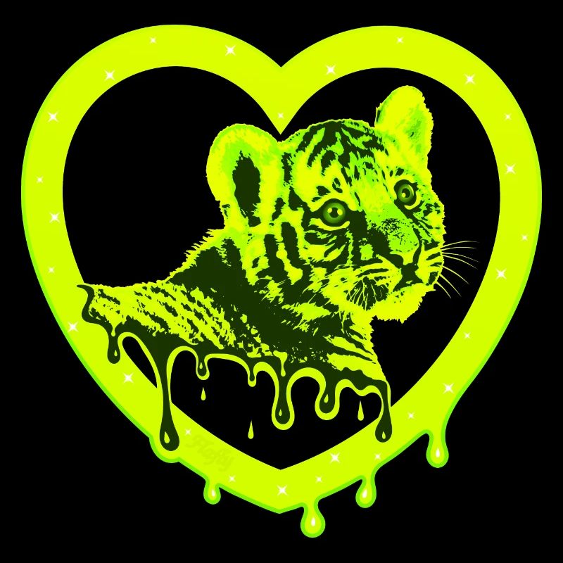Le tigre dans le cœur – Jaune Citron
