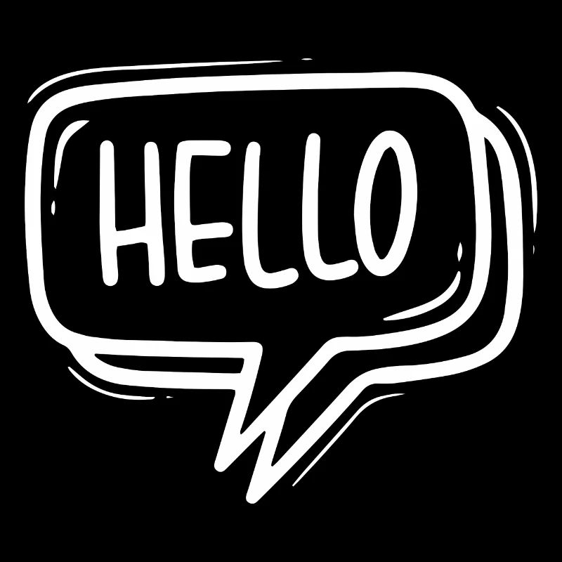 HELLO SPEECH BUBBLE GREETING SALUTATION WELCOME