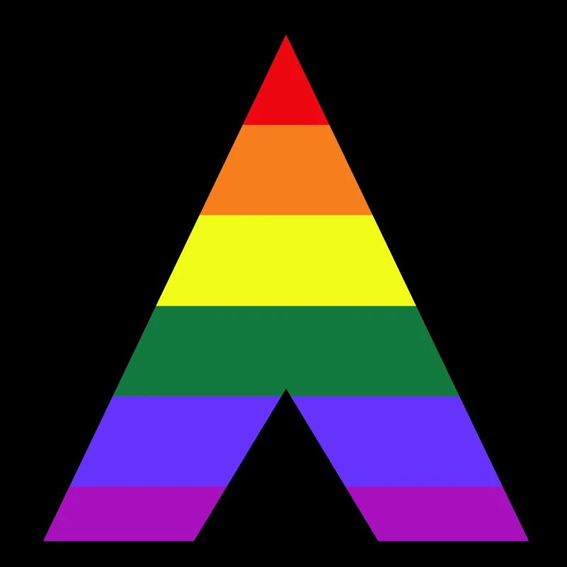 Triangle arc-en-ciel allié LGBT