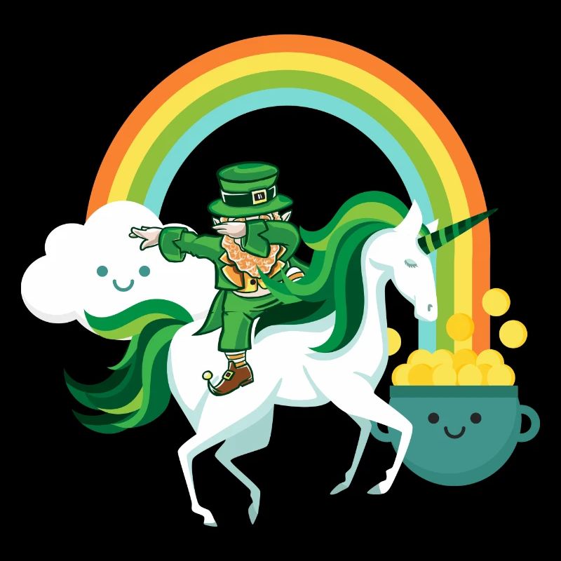 cadeau St Patrick Einhorn dab Kobold drôle