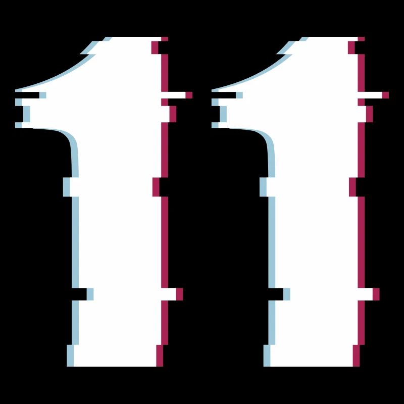 11 Eleven Eleven Number Effect Distorted Number