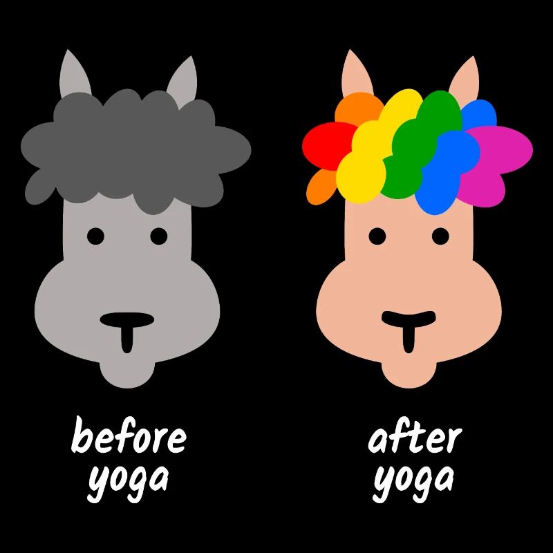Alpaca Colorful Llama Yoga