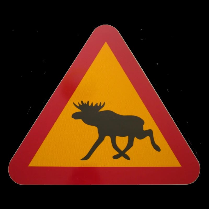 Warnschild Elch