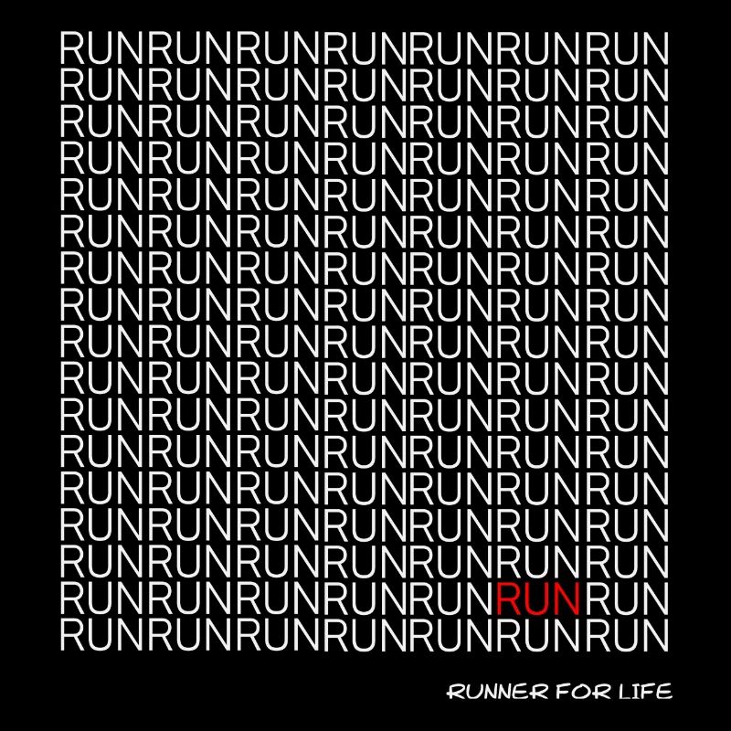 Run Run Run pattern with red accent