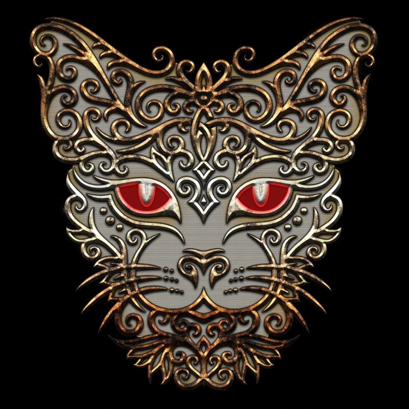 tête de chat décorative