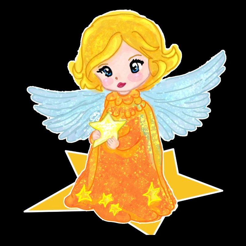 Kawaii Engelchen mit Stern