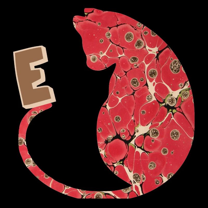Letter E with Cat E 245