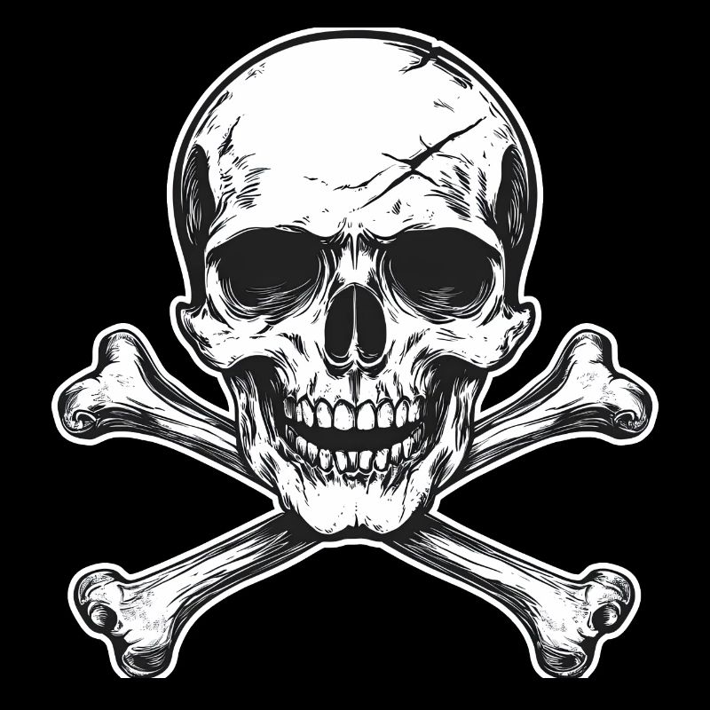 Skull and bone cross