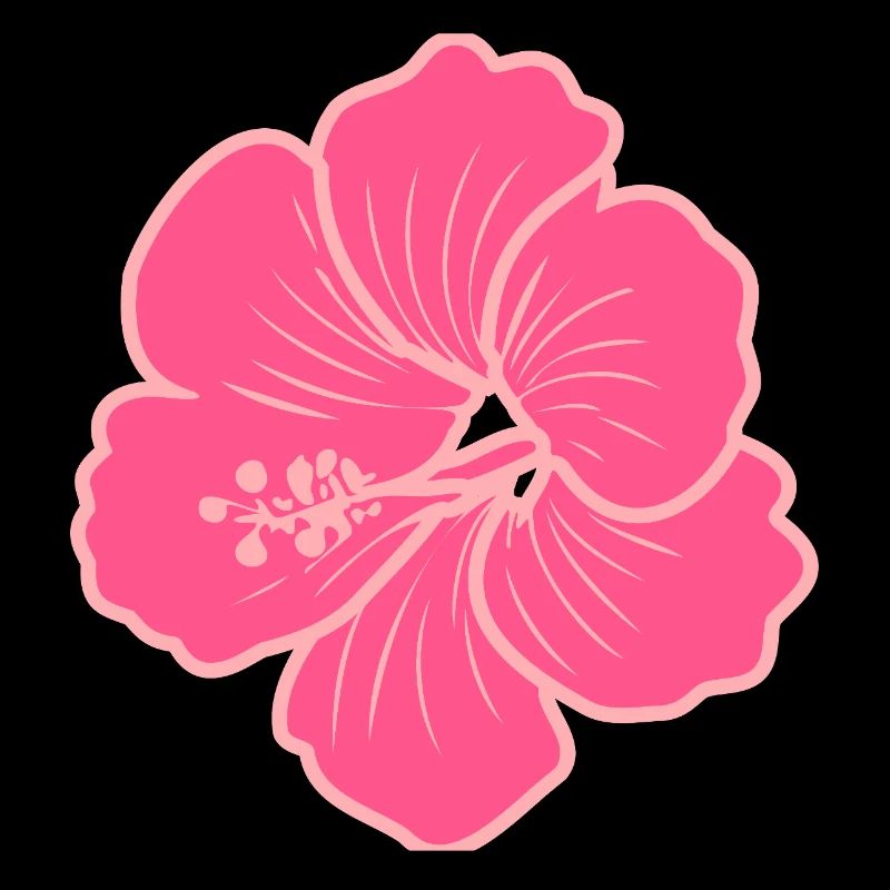 Fleur d’hibiscus – Y2K rose style néon rétro