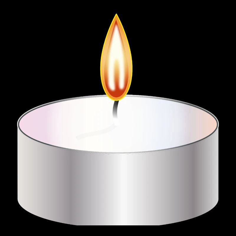 bougie chauffe-plat allumée symbole simple