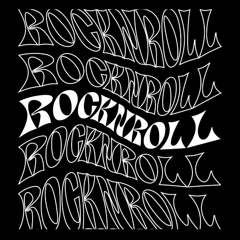 Psychedelic RocknRoll Wavy Typography