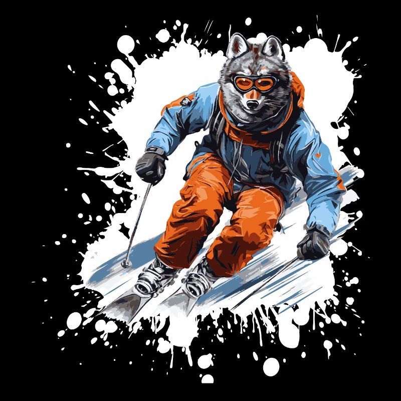 Wolf Ski Skiing
