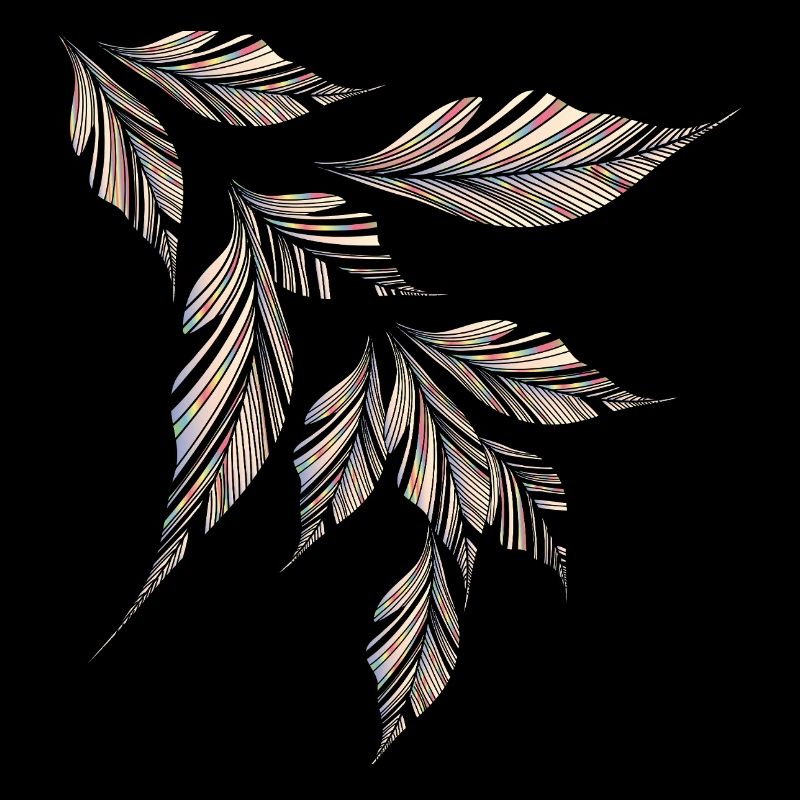 Delicately shimmering, feather-light leaf pattern